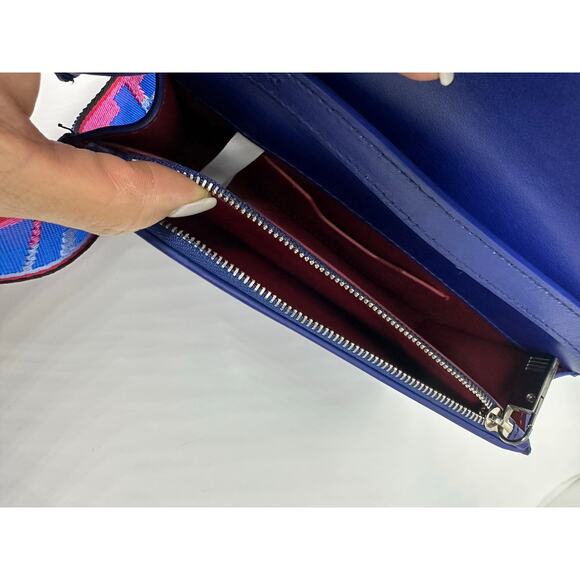 RARE Off-White Leather Jitney 0.5 Flag Bag Blue New without Tags - Picture 11 of 15